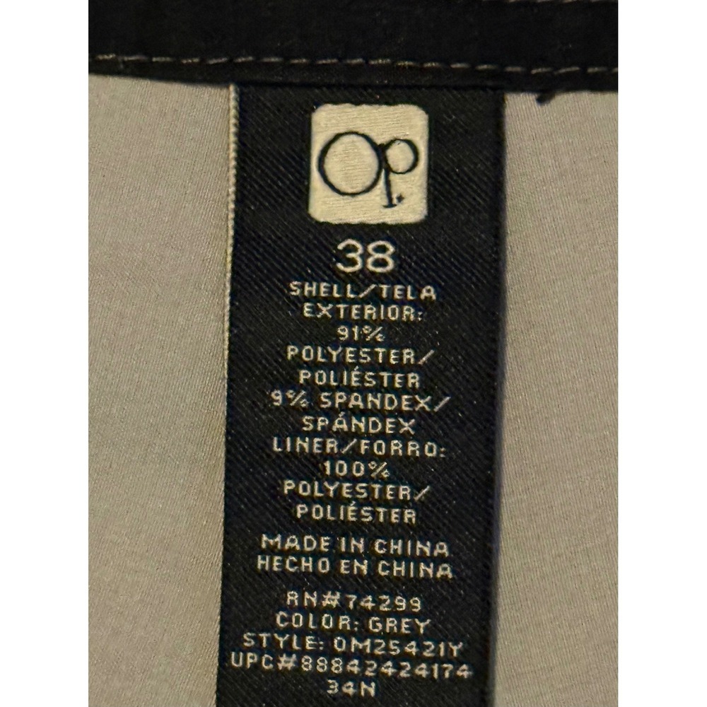 Ocean Pacific OP Board Shorts Mens 38 Grey Blue Plaid OPFlex 4-Way Stretch Swim - Picture 7 of 10